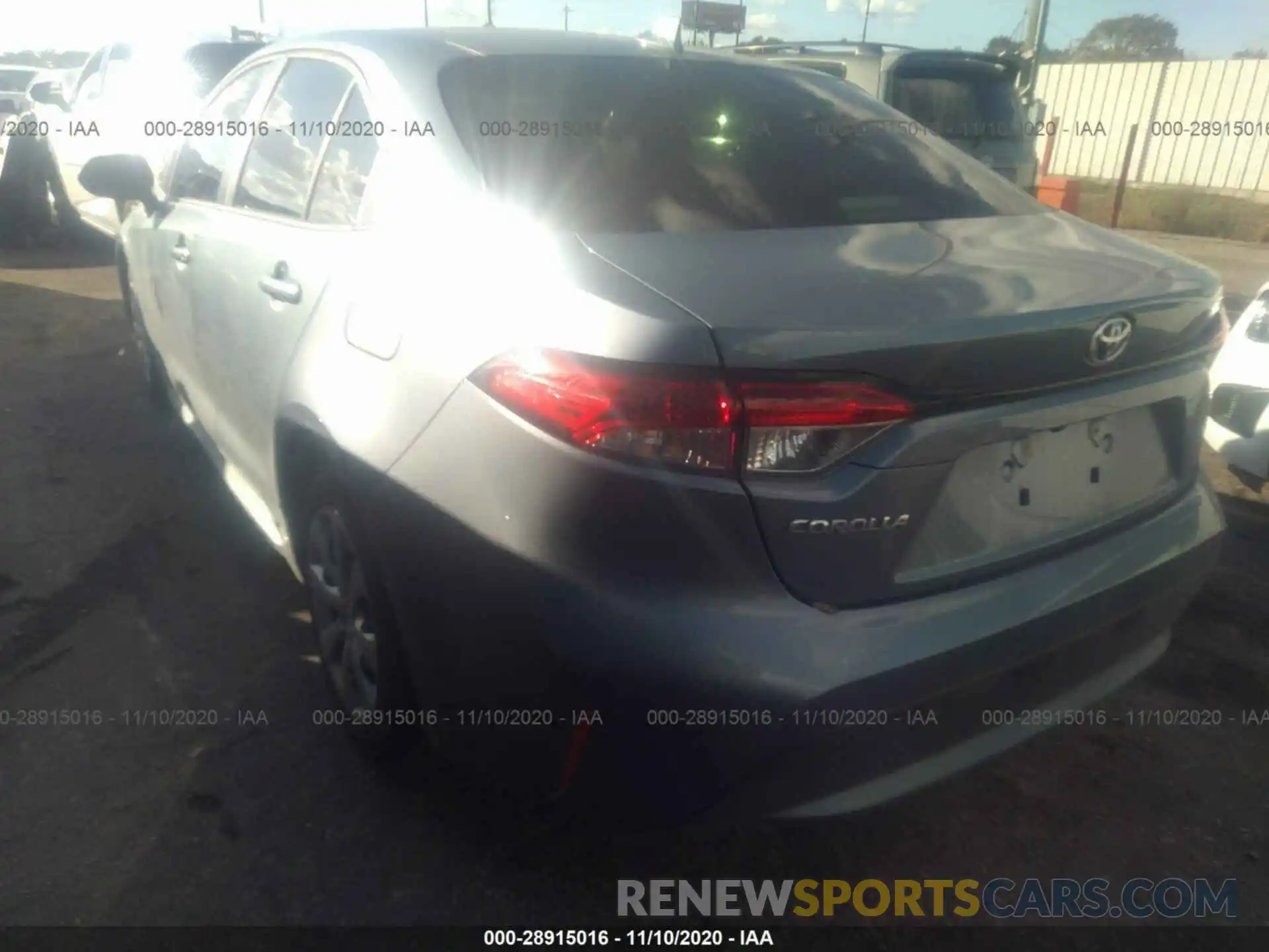 3 Photograph of a damaged car JTDEPRAE7LJ114771 TOYOTA COROLLA 2020