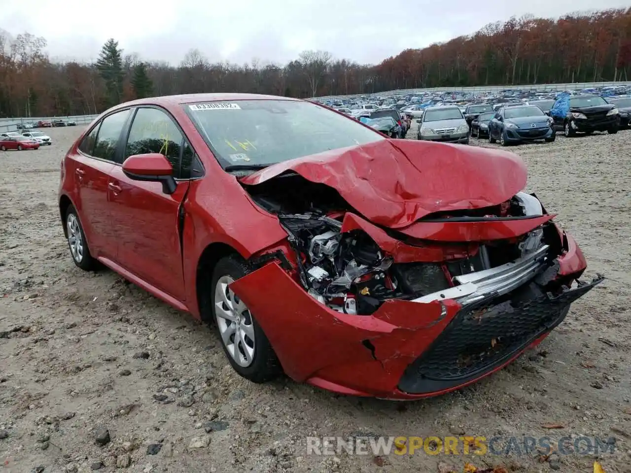 1 Photograph of a damaged car JTDEPRAE7LJ115290 TOYOTA COROLLA 2020