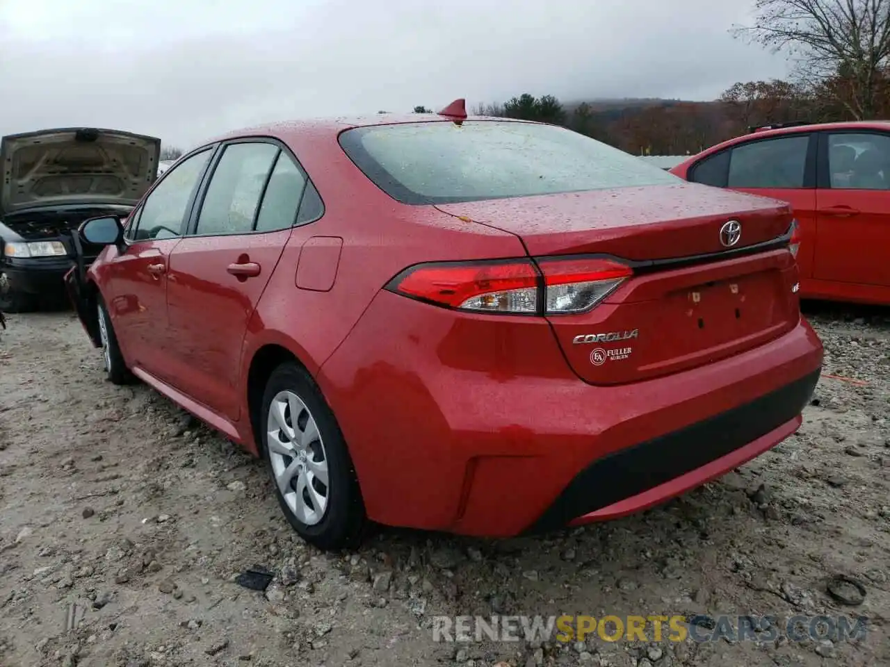 3 Photograph of a damaged car JTDEPRAE7LJ115290 TOYOTA COROLLA 2020