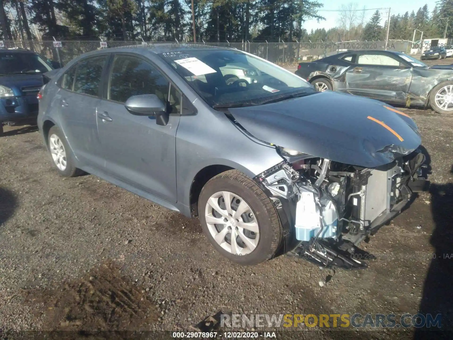 1 Photograph of a damaged car JTDEPRAE7LJ115502 TOYOTA COROLLA 2020