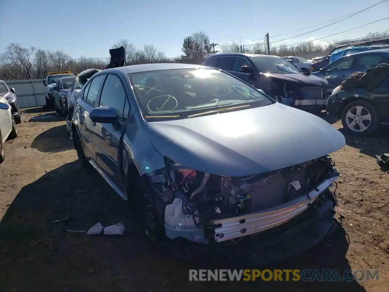 1 Photograph of a damaged car JTDEPRAE7LJ116164 TOYOTA COROLLA 2020