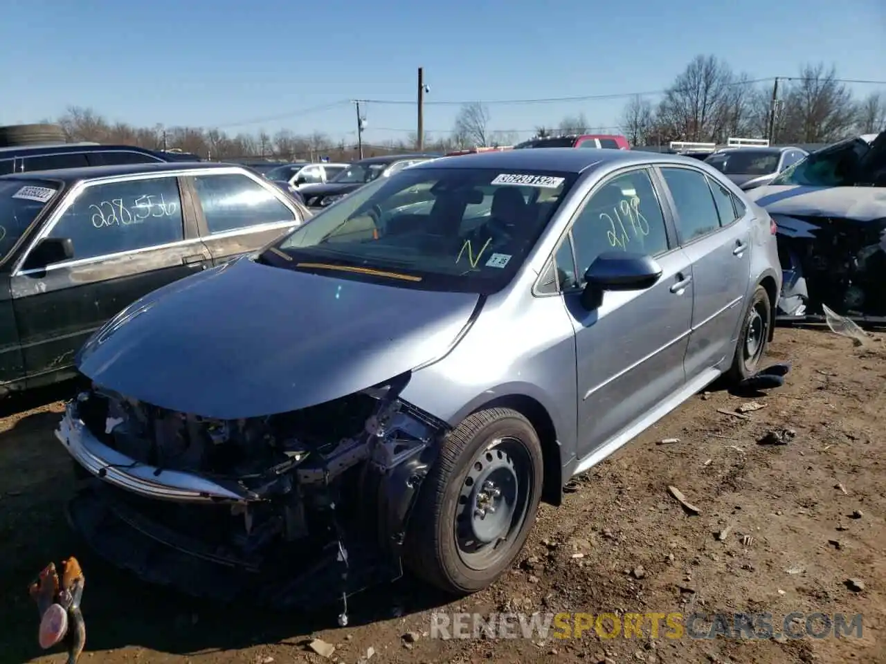 2 Photograph of a damaged car JTDEPRAE7LJ116164 TOYOTA COROLLA 2020