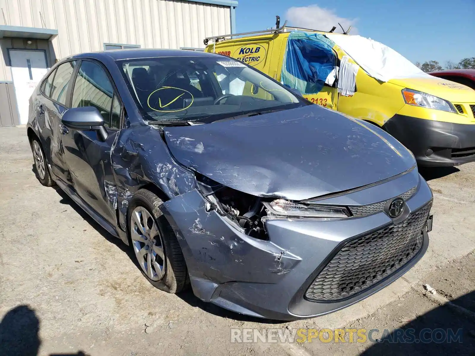 1 Photograph of a damaged car JTDEPRAE8LJ000147 TOYOTA COROLLA 2020