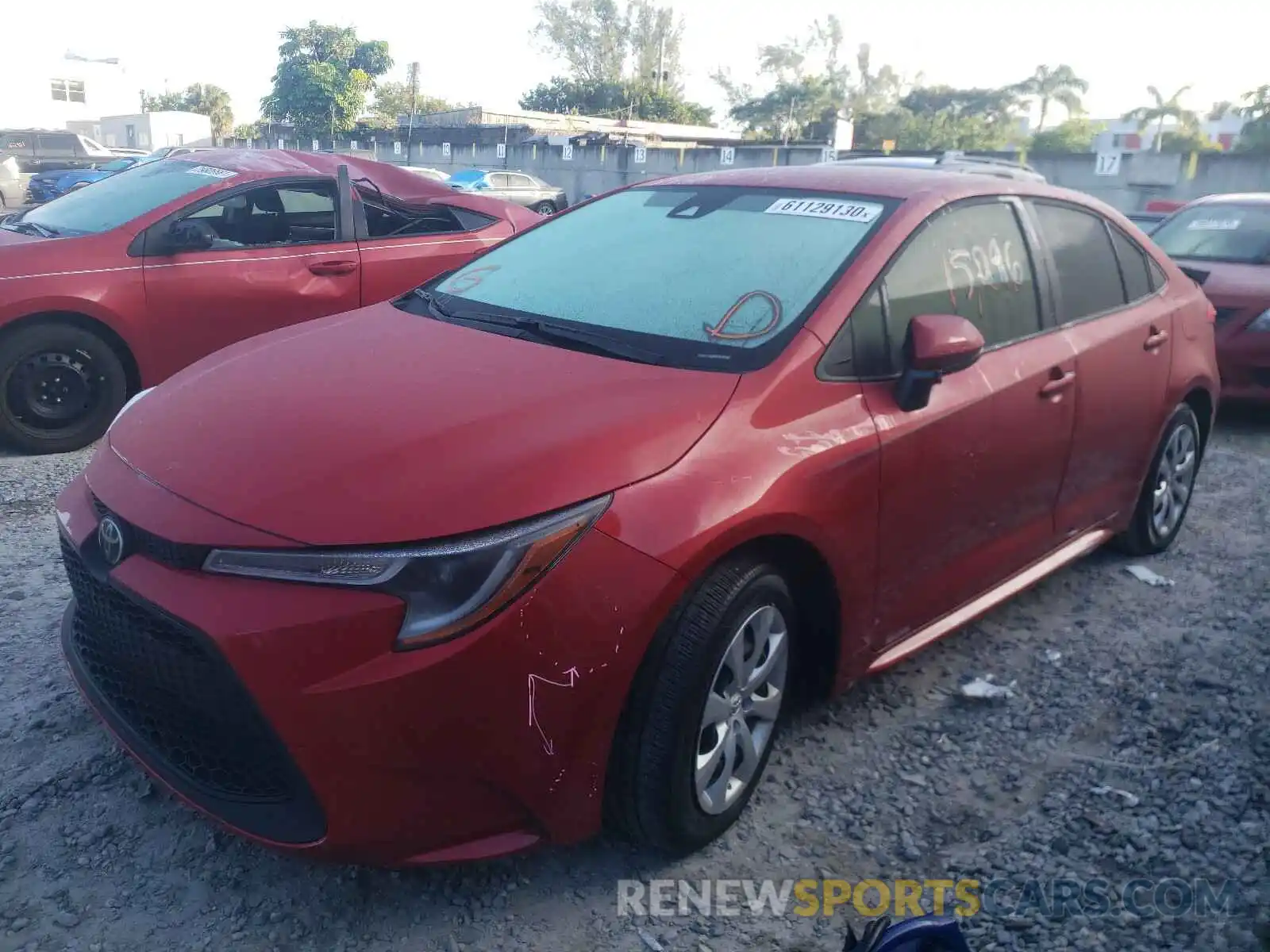 2 Photograph of a damaged car JTDEPRAE8LJ001086 TOYOTA COROLLA 2020