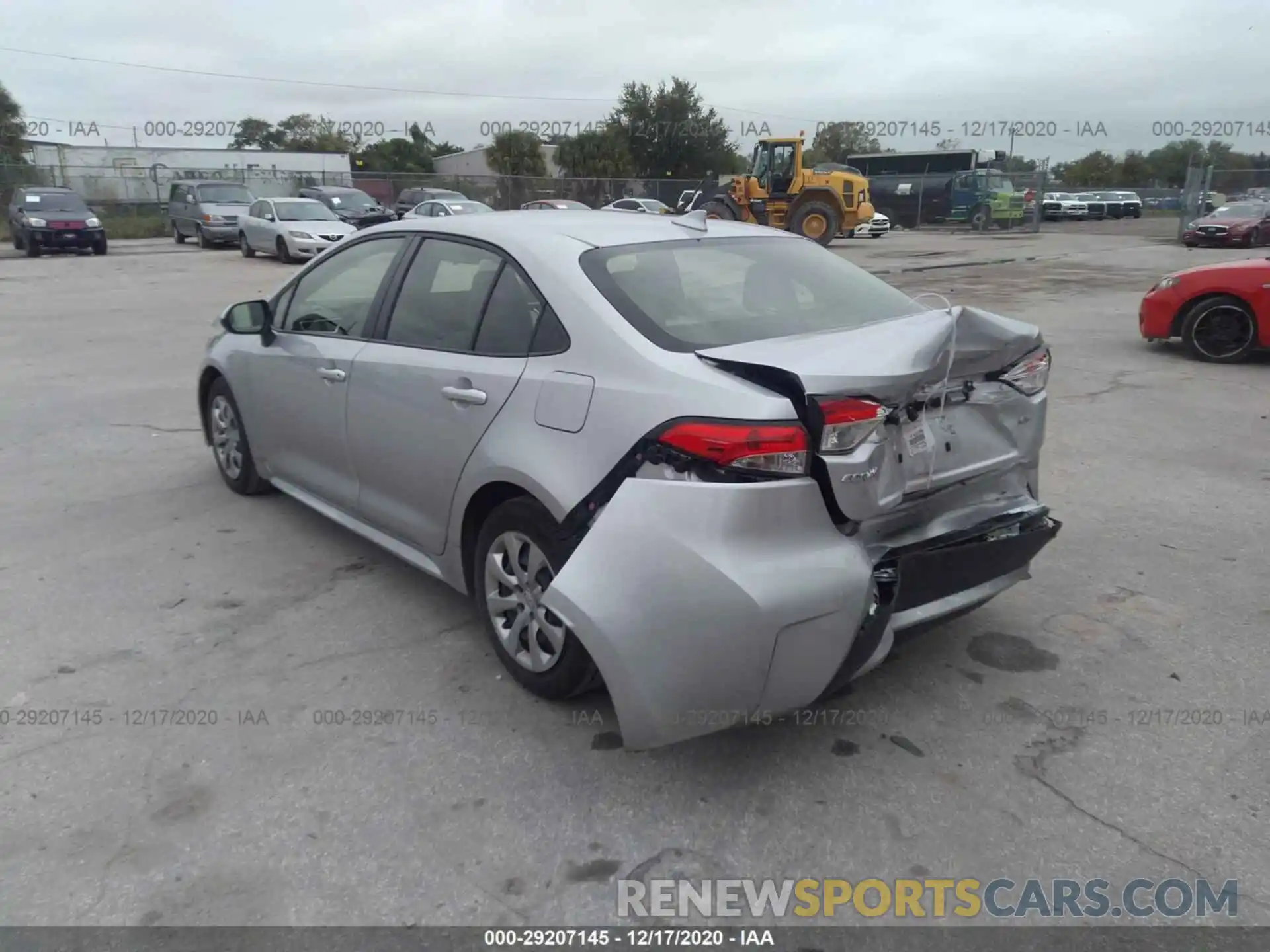 3 Photograph of a damaged car JTDEPRAE8LJ001105 TOYOTA COROLLA 2020