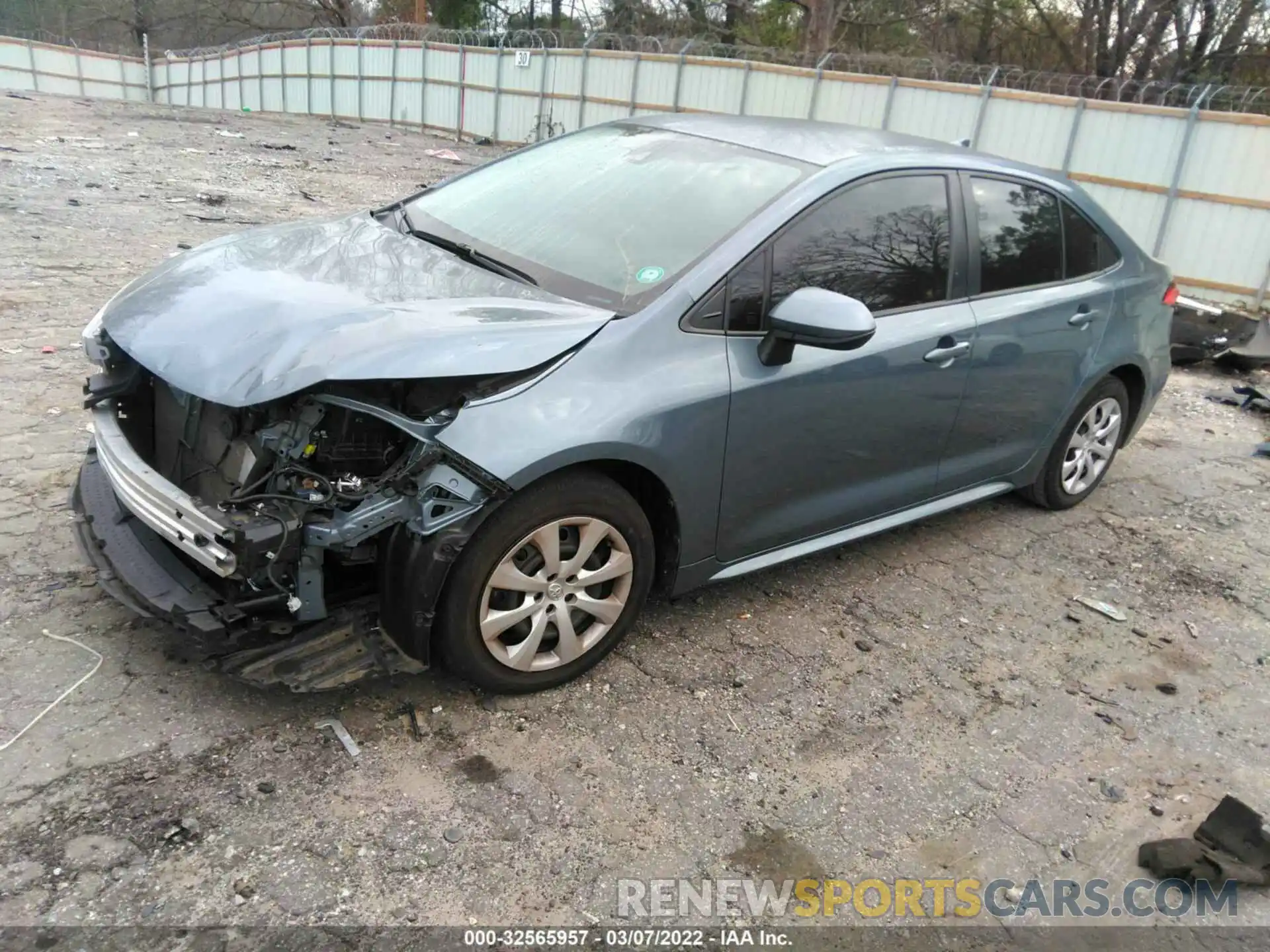 2 Photograph of a damaged car JTDEPRAE8LJ001573 TOYOTA COROLLA 2020