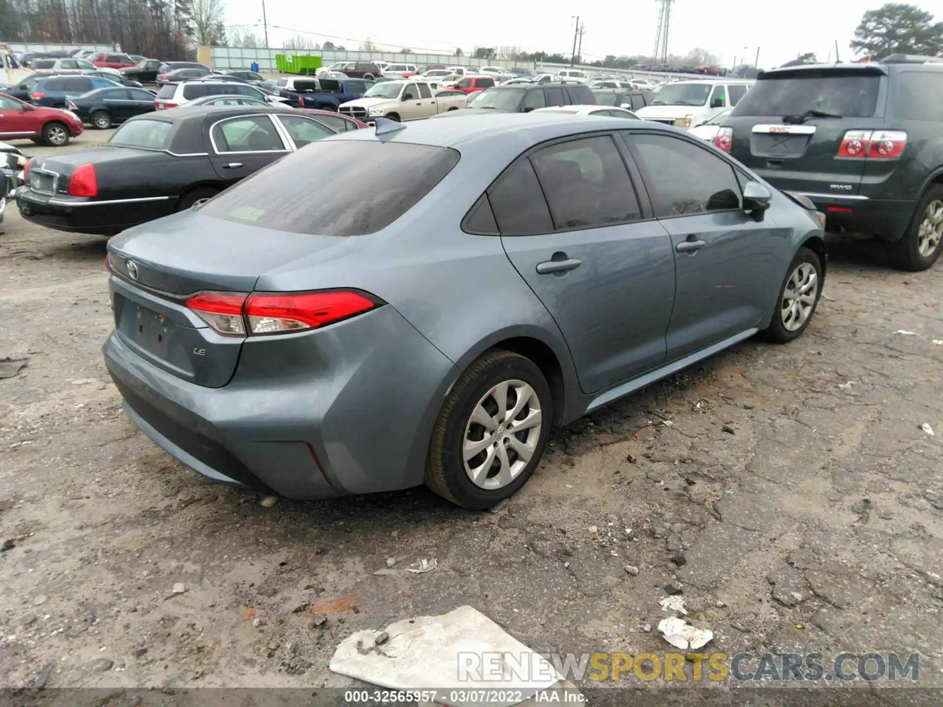 4 Photograph of a damaged car JTDEPRAE8LJ001573 TOYOTA COROLLA 2020