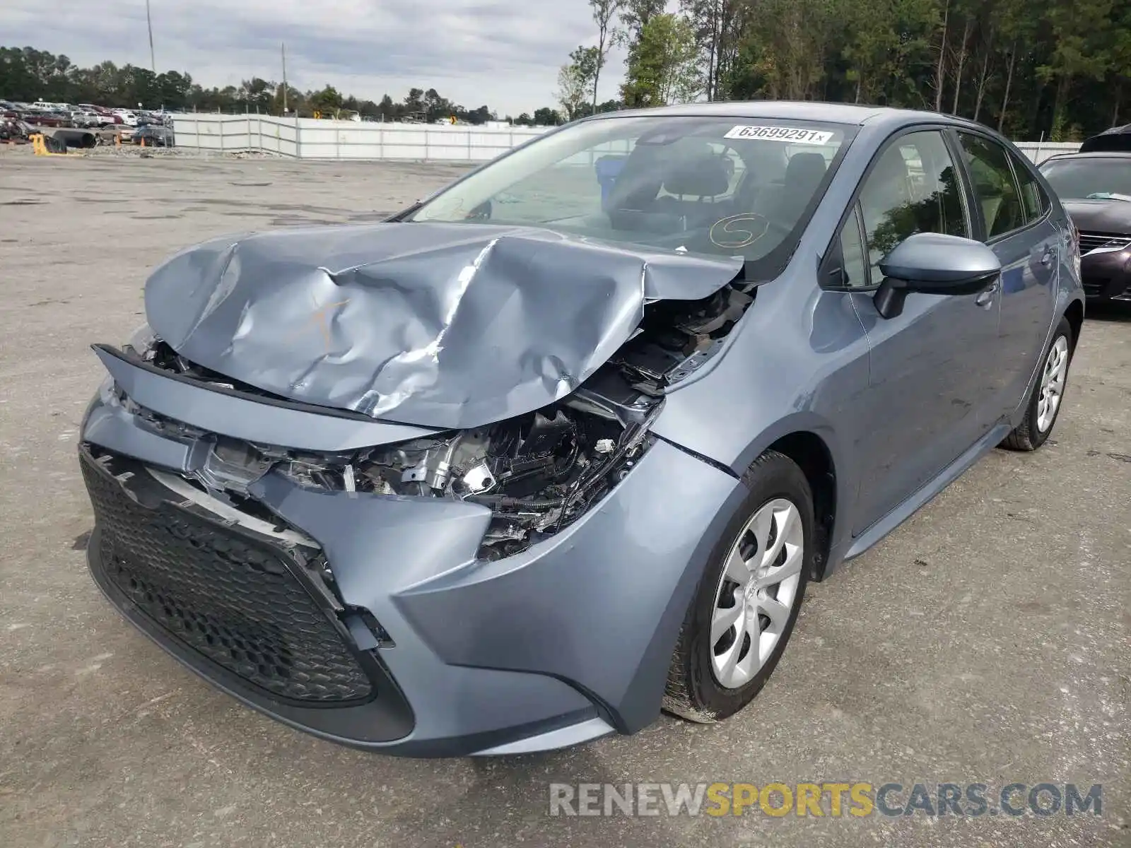 2 Photograph of a damaged car JTDEPRAE8LJ002030 TOYOTA COROLLA 2020