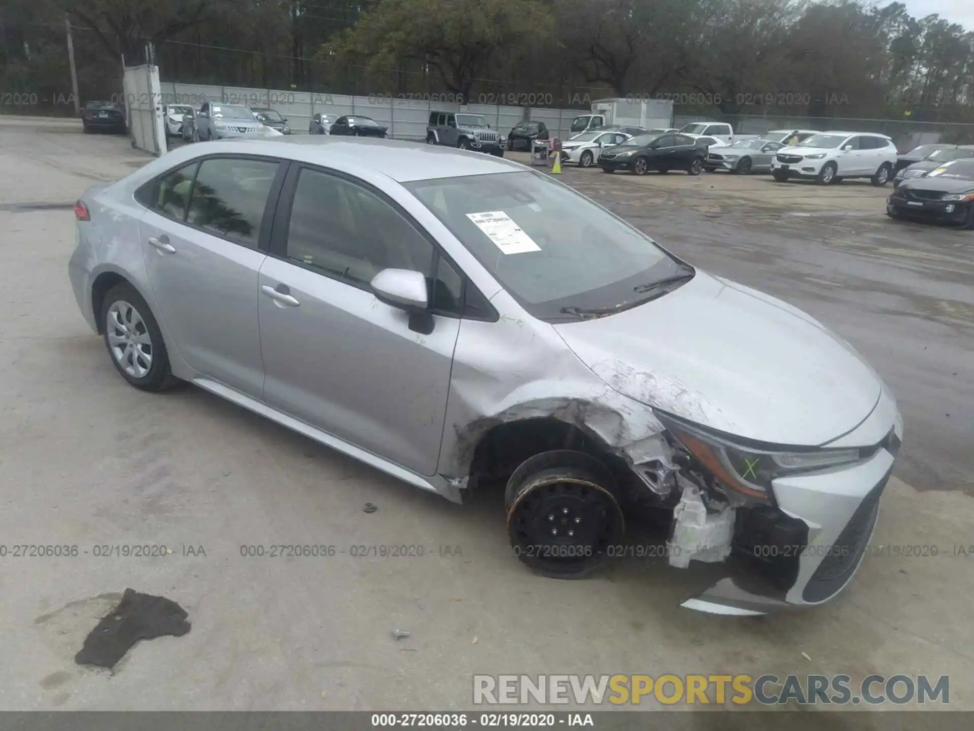 1 Photograph of a damaged car JTDEPRAE8LJ003310 TOYOTA COROLLA 2020