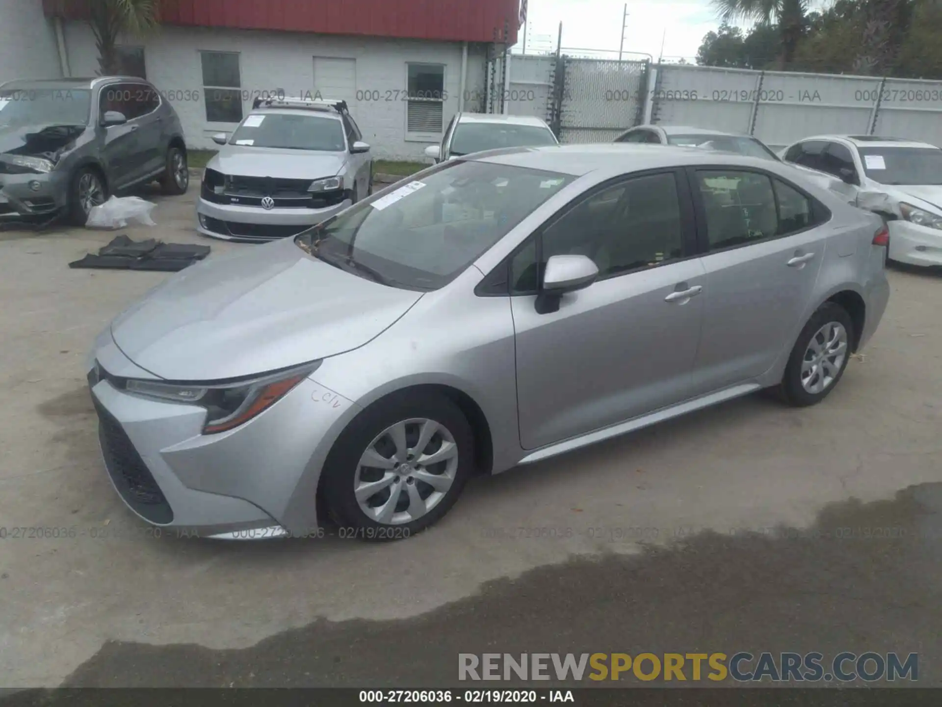 2 Photograph of a damaged car JTDEPRAE8LJ003310 TOYOTA COROLLA 2020