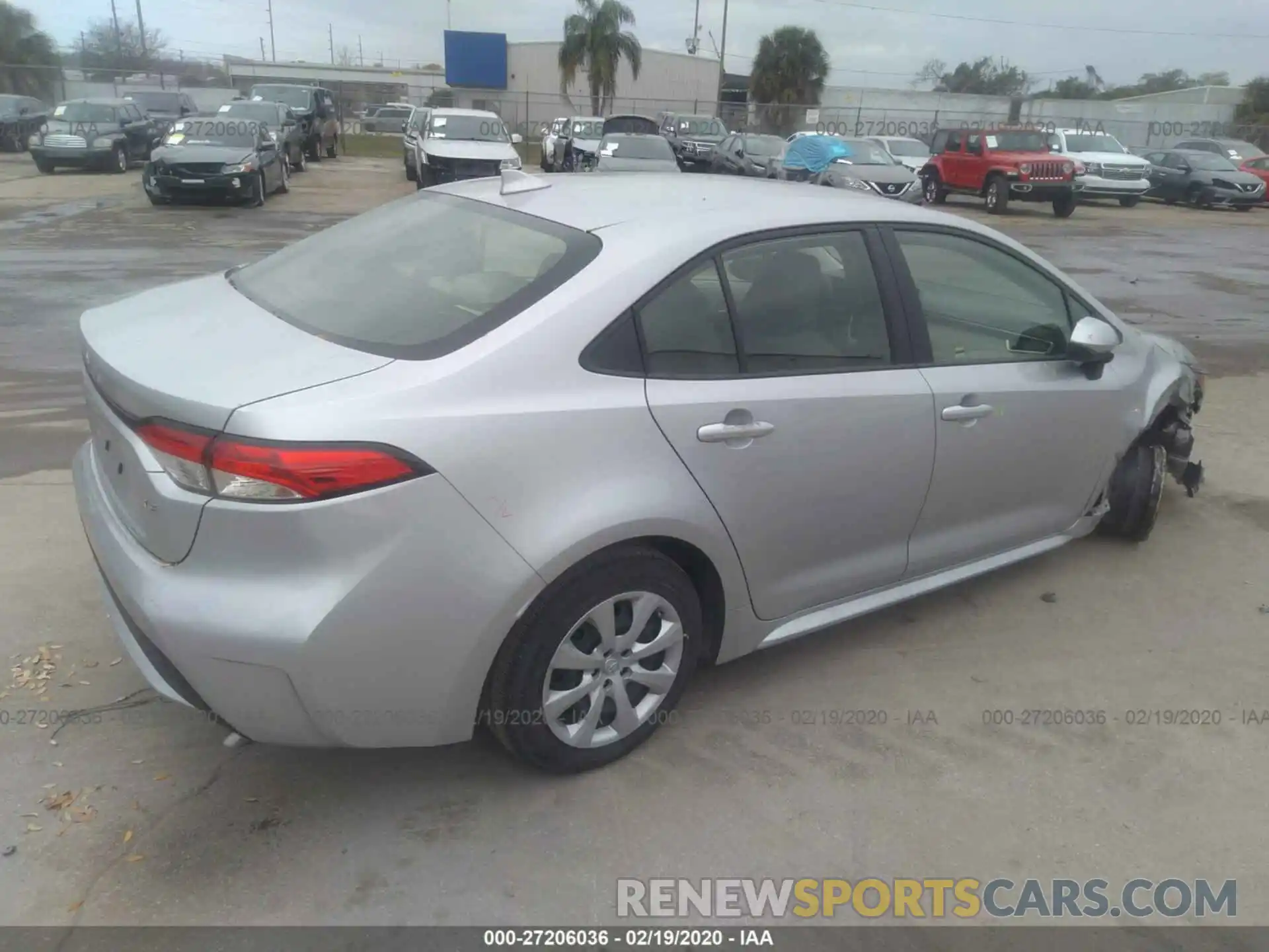 4 Photograph of a damaged car JTDEPRAE8LJ003310 TOYOTA COROLLA 2020