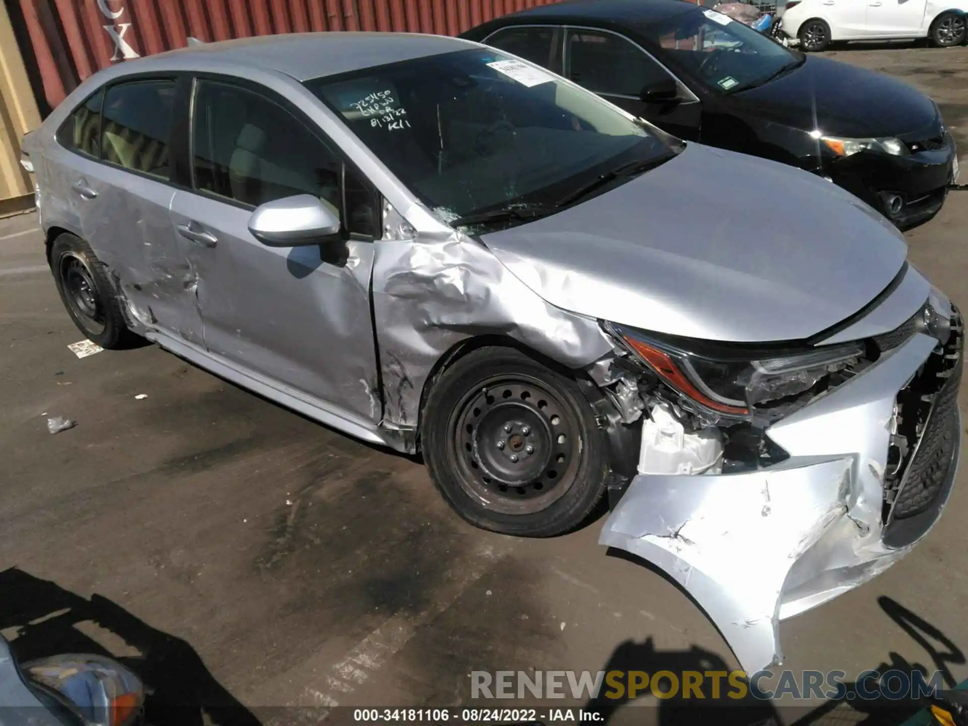 1 Photograph of a damaged car JTDEPRAE8LJ004697 TOYOTA COROLLA 2020