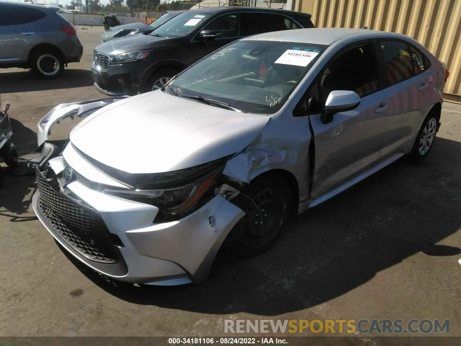 2 Photograph of a damaged car JTDEPRAE8LJ004697 TOYOTA COROLLA 2020