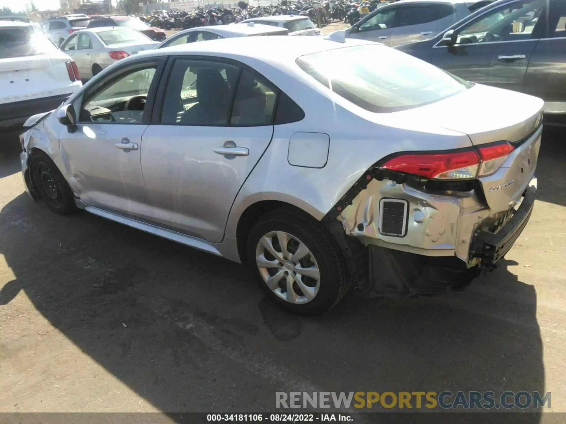 3 Photograph of a damaged car JTDEPRAE8LJ004697 TOYOTA COROLLA 2020