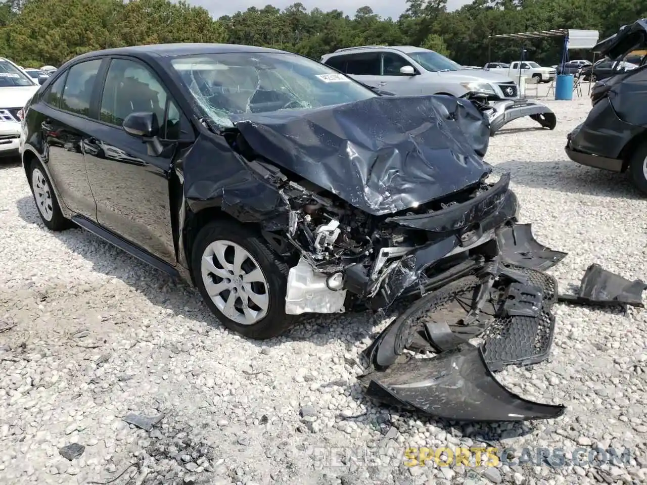 1 Photograph of a damaged car JTDEPRAE8LJ005607 TOYOTA COROLLA 2020