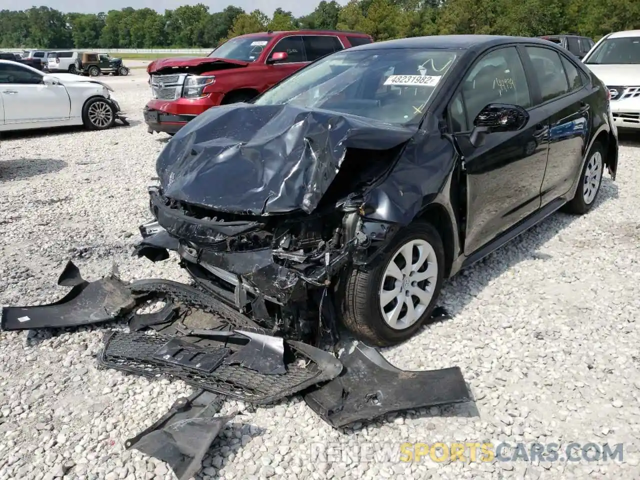 2 Photograph of a damaged car JTDEPRAE8LJ005607 TOYOTA COROLLA 2020