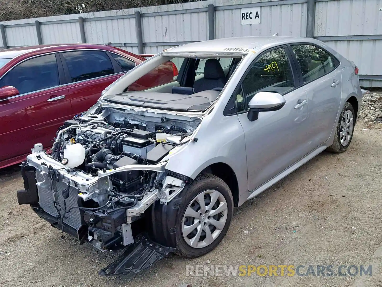 2 Photograph of a damaged car JTDEPRAE8LJ006613 TOYOTA COROLLA 2020