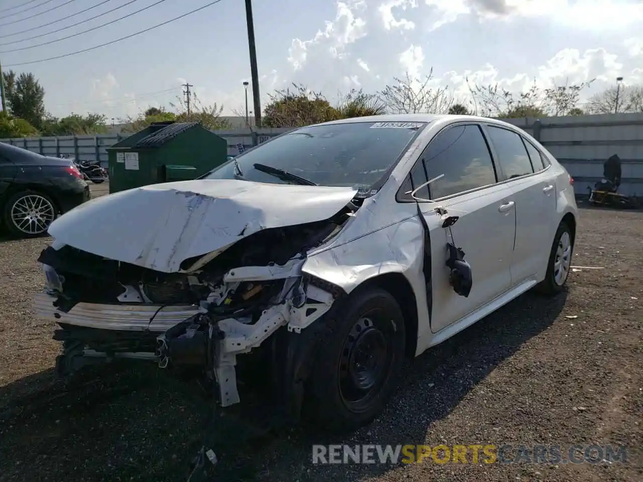 2 Photograph of a damaged car JTDEPRAE8LJ006689 TOYOTA COROLLA 2020