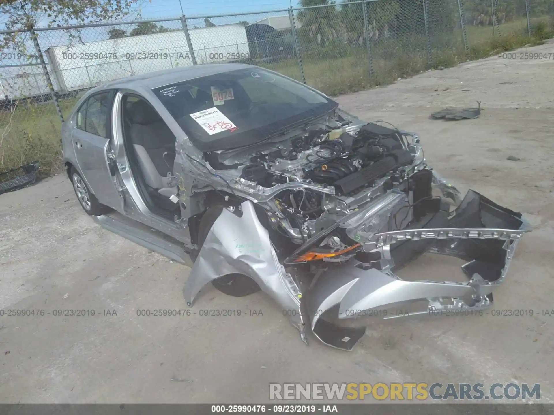 1 Photograph of a damaged car JTDEPRAE8LJ006918 TOYOTA COROLLA 2020