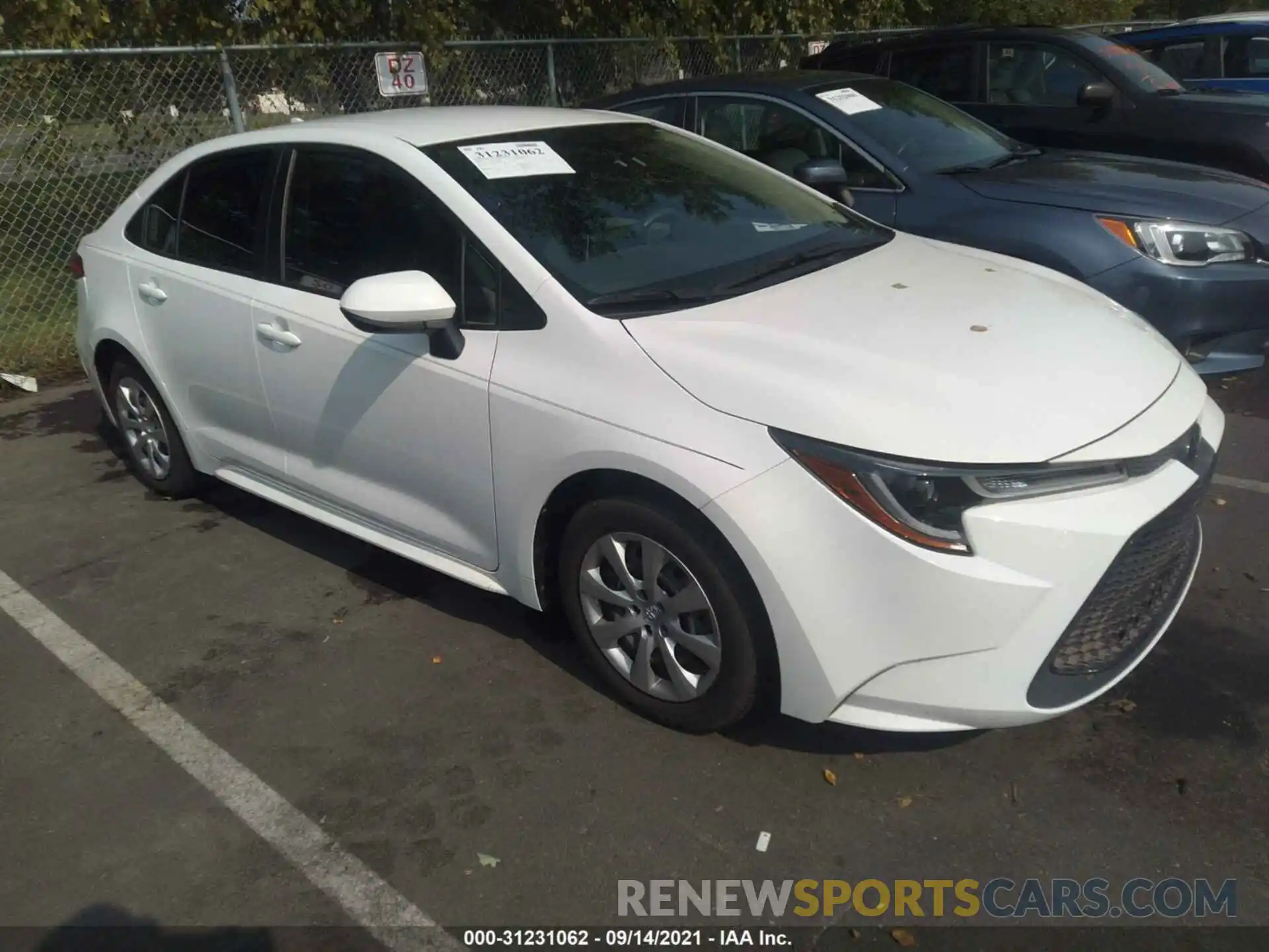 1 Photograph of a damaged car JTDEPRAE8LJ007423 TOYOTA COROLLA 2020