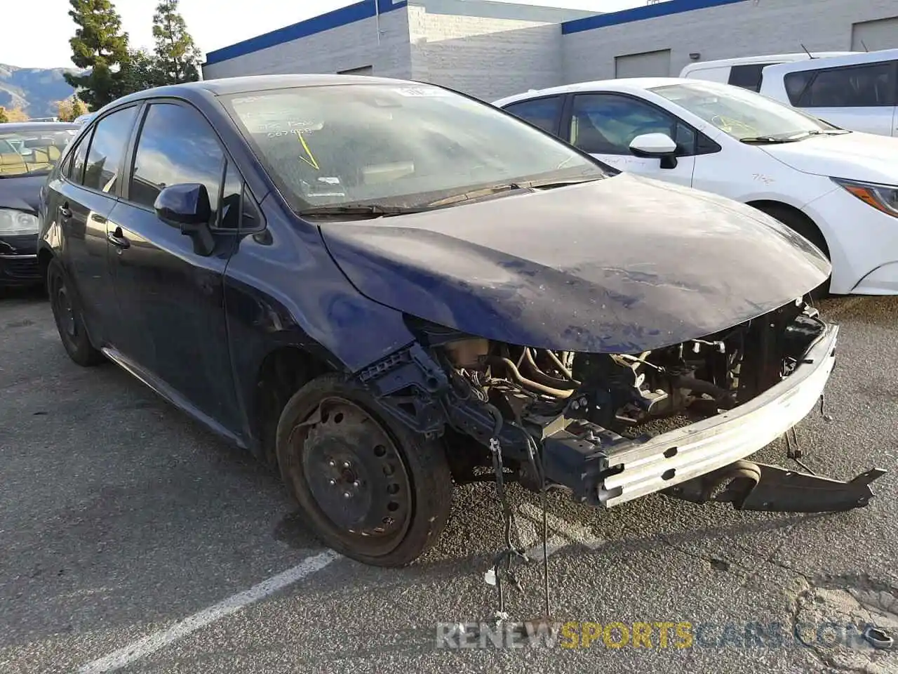 1 Photograph of a damaged car JTDEPRAE8LJ007468 TOYOTA COROLLA 2020