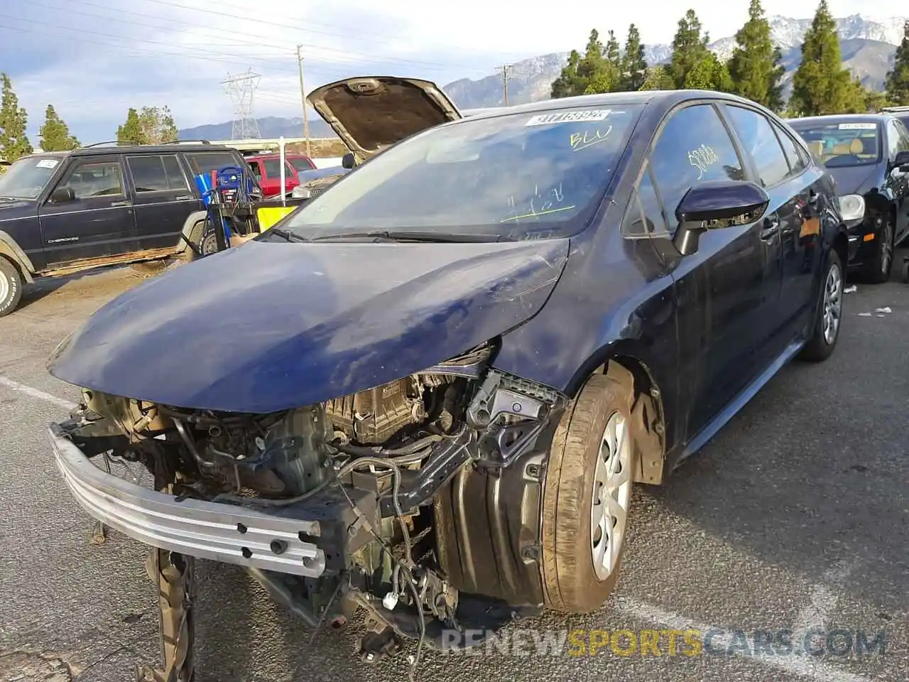 2 Photograph of a damaged car JTDEPRAE8LJ007468 TOYOTA COROLLA 2020