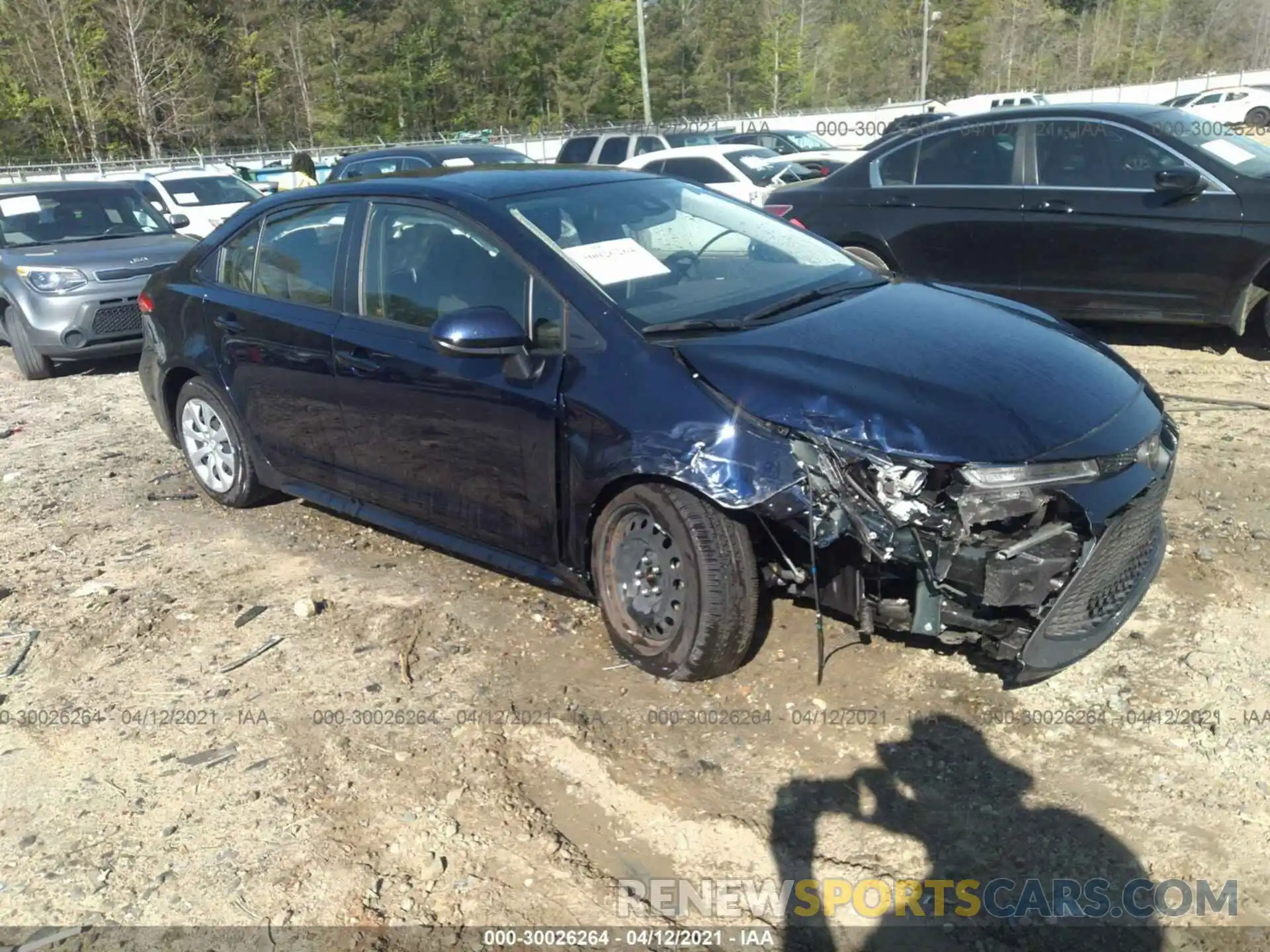 1 Photograph of a damaged car JTDEPRAE8LJ011522 TOYOTA COROLLA 2020