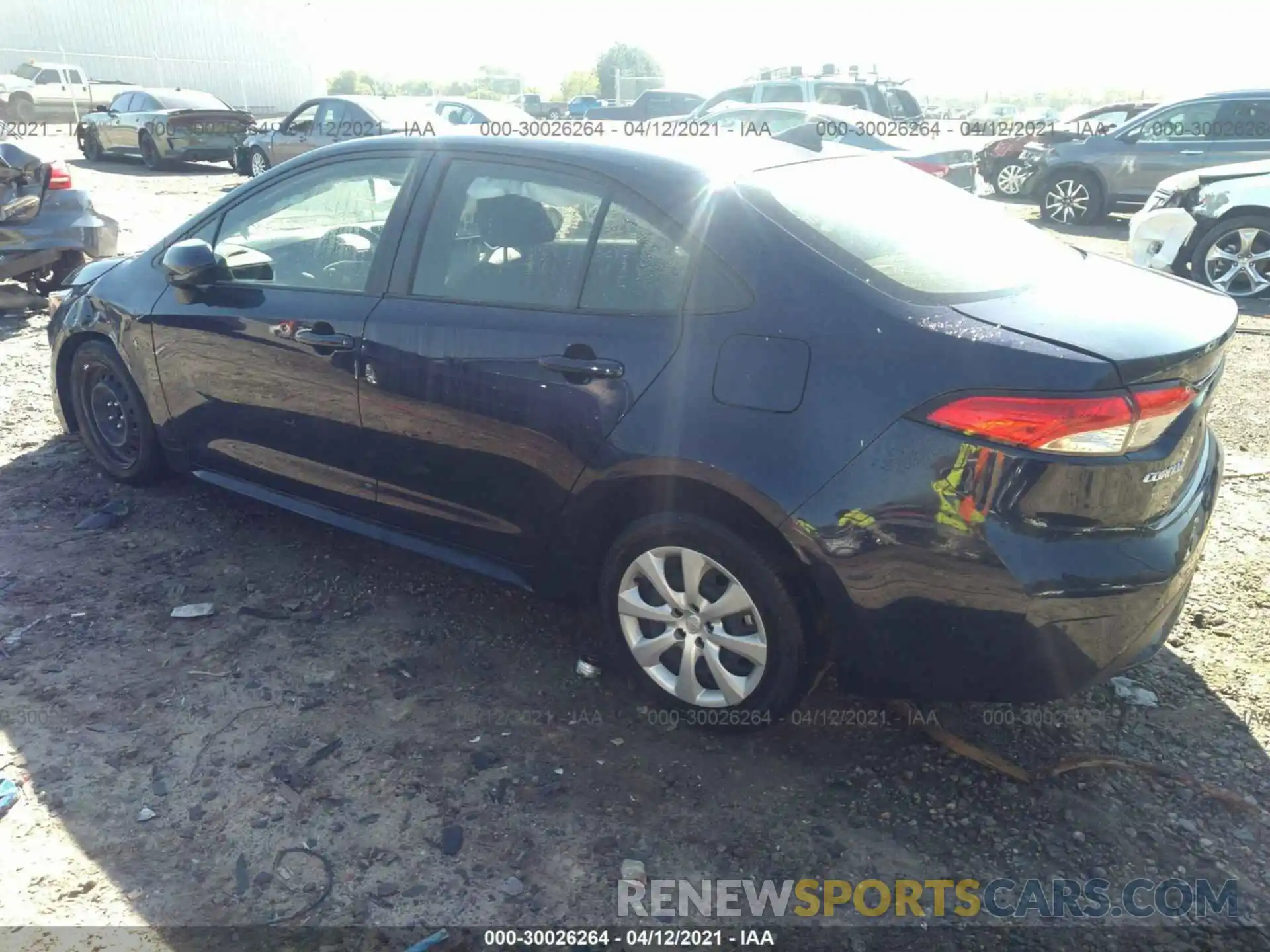 3 Photograph of a damaged car JTDEPRAE8LJ011522 TOYOTA COROLLA 2020