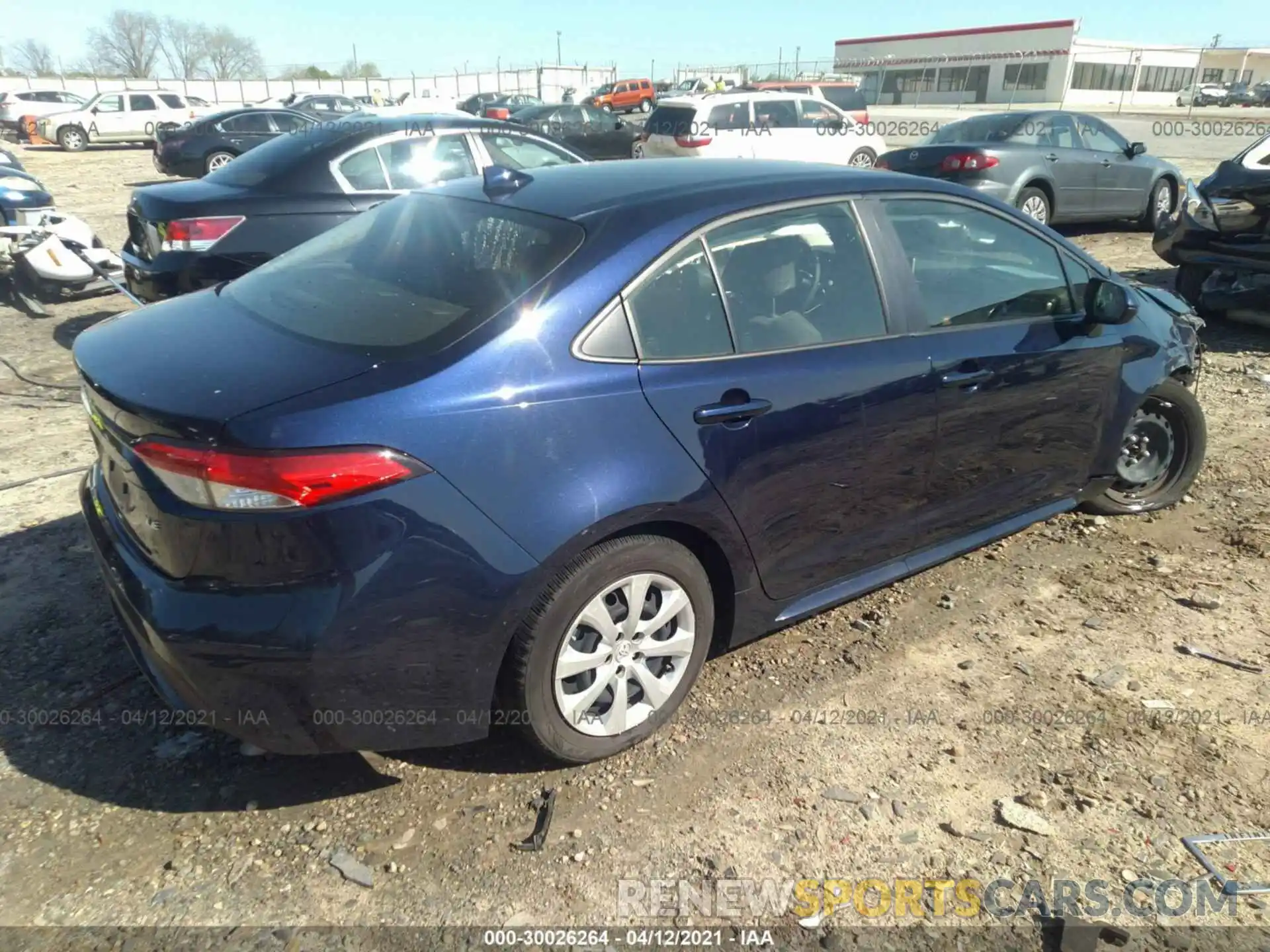 4 Photograph of a damaged car JTDEPRAE8LJ011522 TOYOTA COROLLA 2020