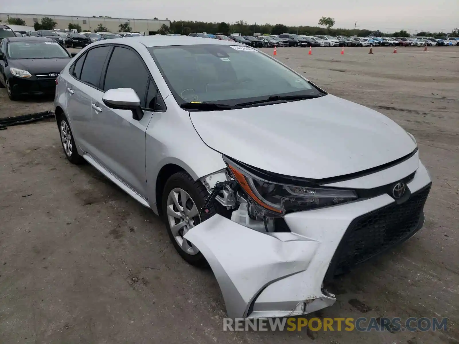 1 Photograph of a damaged car JTDEPRAE8LJ012041 TOYOTA COROLLA 2020