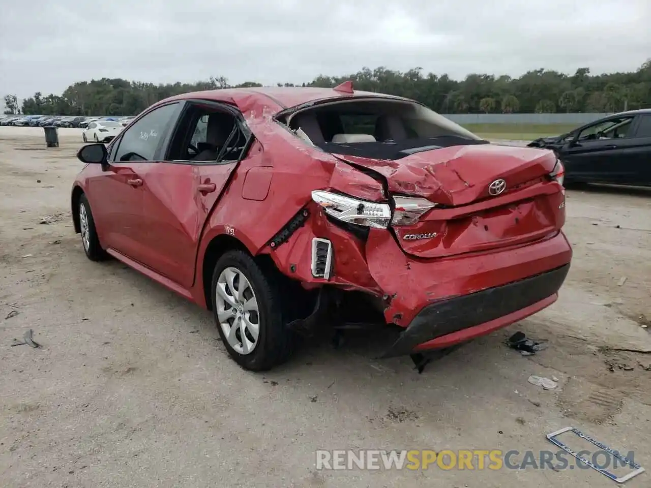 3 Photograph of a damaged car JTDEPRAE8LJ012640 TOYOTA COROLLA 2020