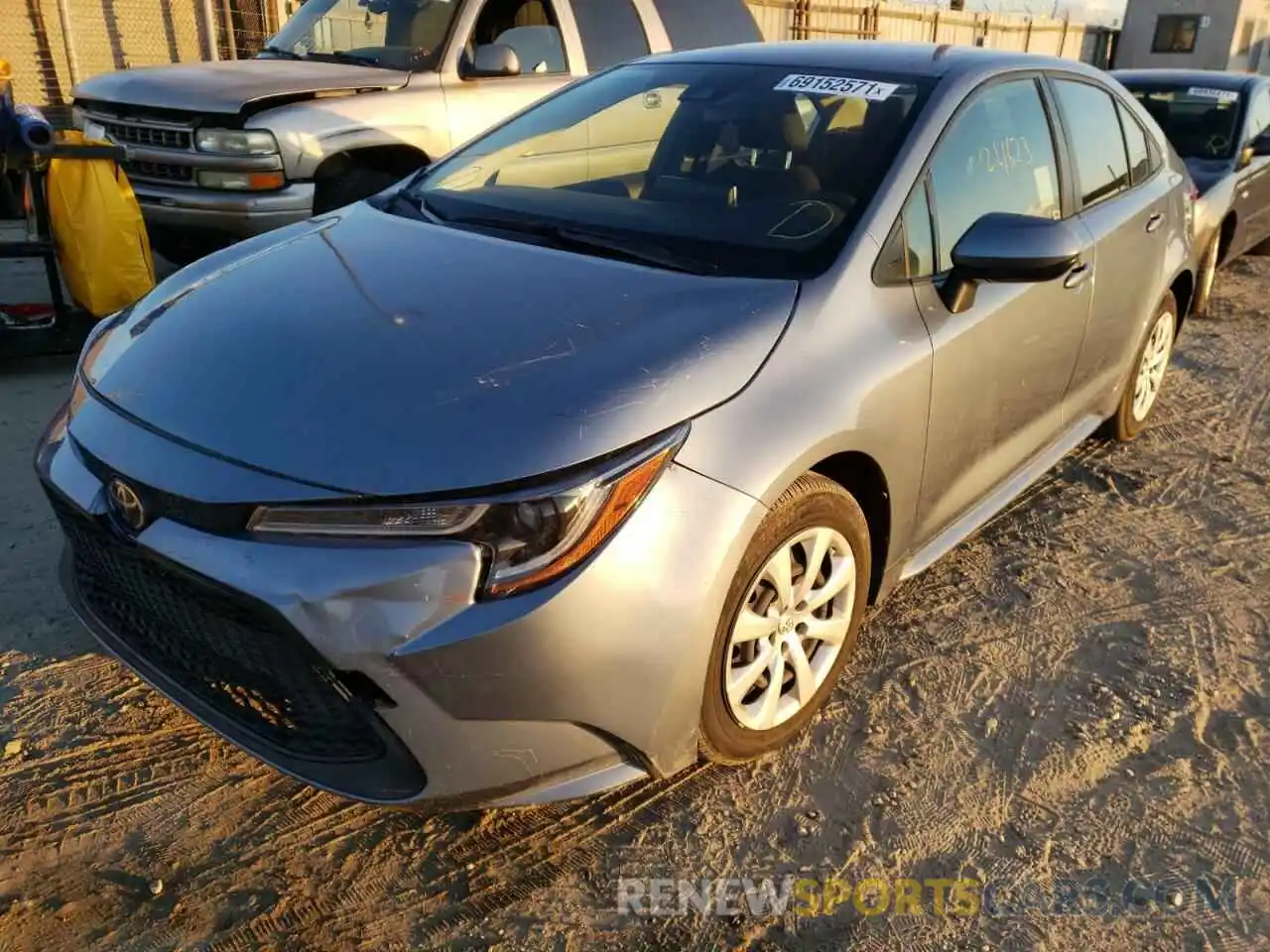 2 Photograph of a damaged car JTDEPRAE8LJ012671 TOYOTA COROLLA 2020