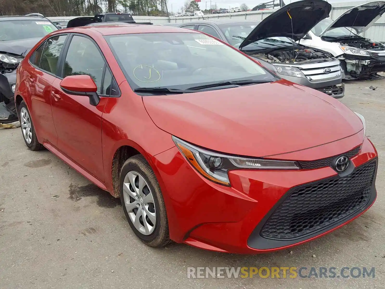 1 Photograph of a damaged car JTDEPRAE8LJ012864 TOYOTA COROLLA 2020