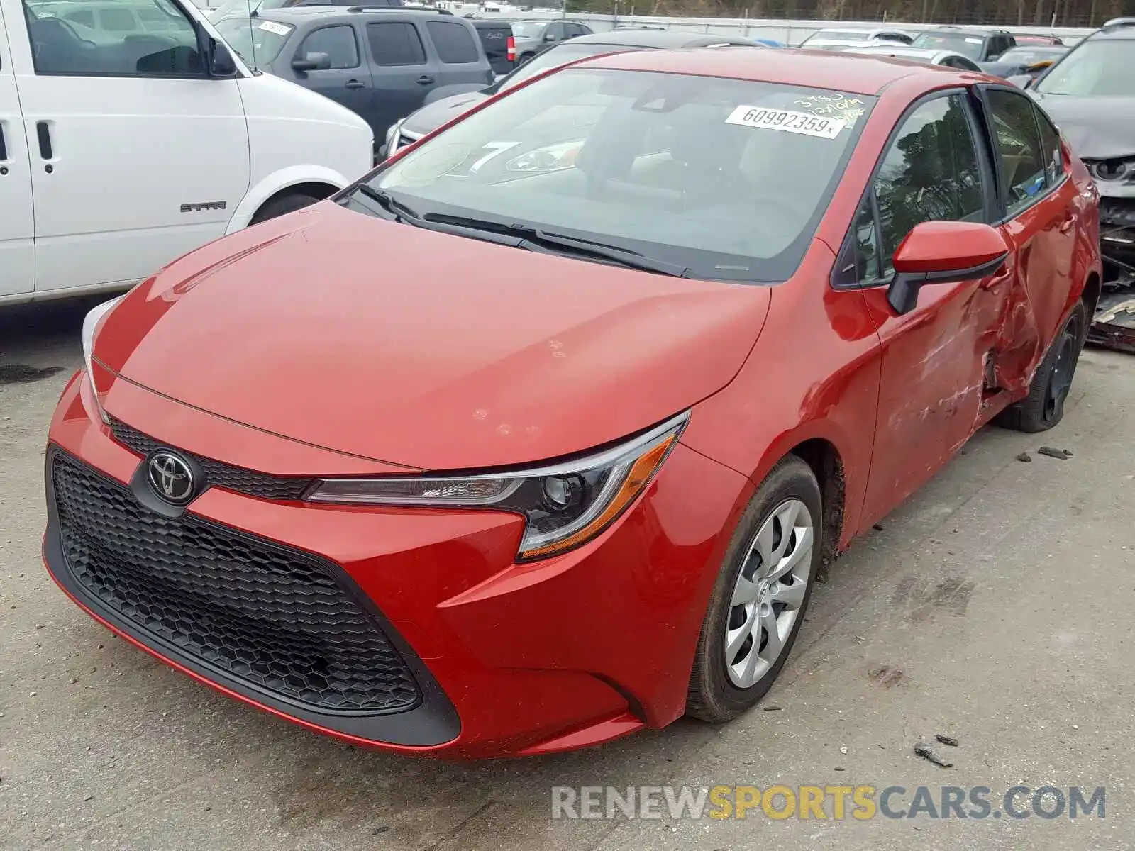 2 Photograph of a damaged car JTDEPRAE8LJ012864 TOYOTA COROLLA 2020