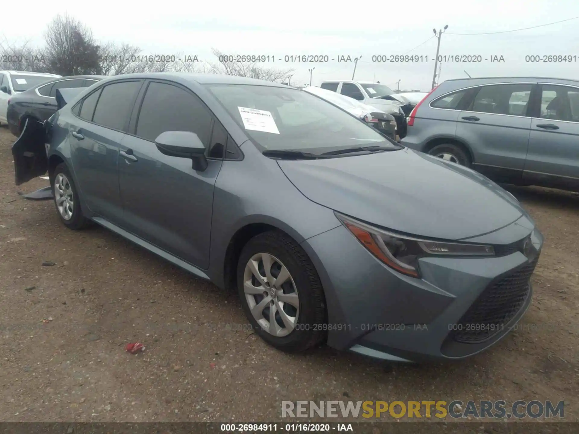 1 Photograph of a damaged car JTDEPRAE8LJ013562 TOYOTA COROLLA 2020