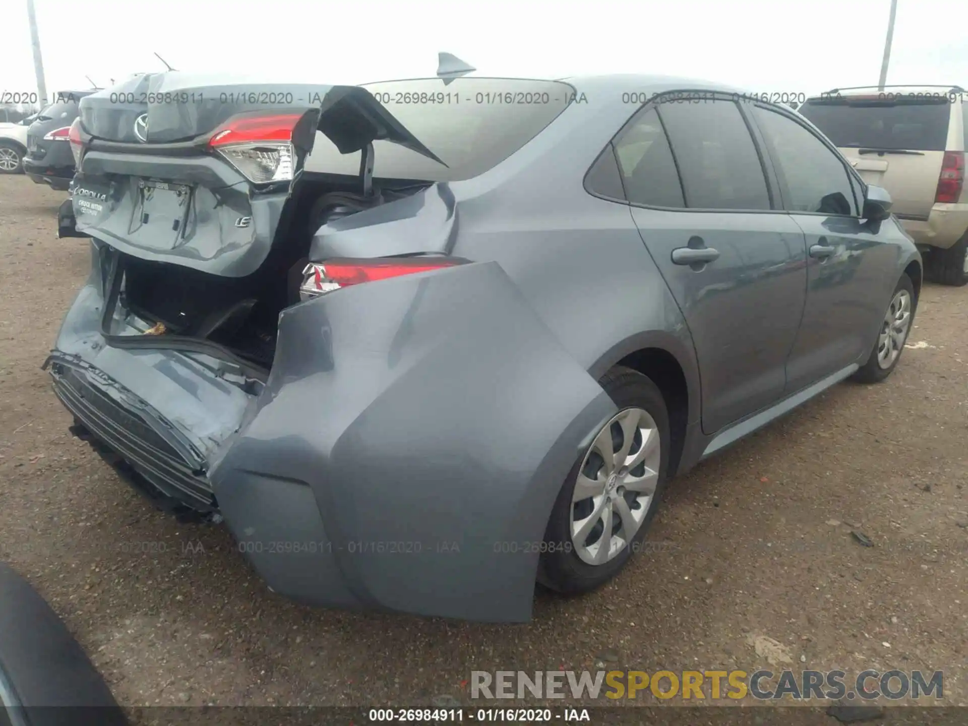 4 Photograph of a damaged car JTDEPRAE8LJ013562 TOYOTA COROLLA 2020