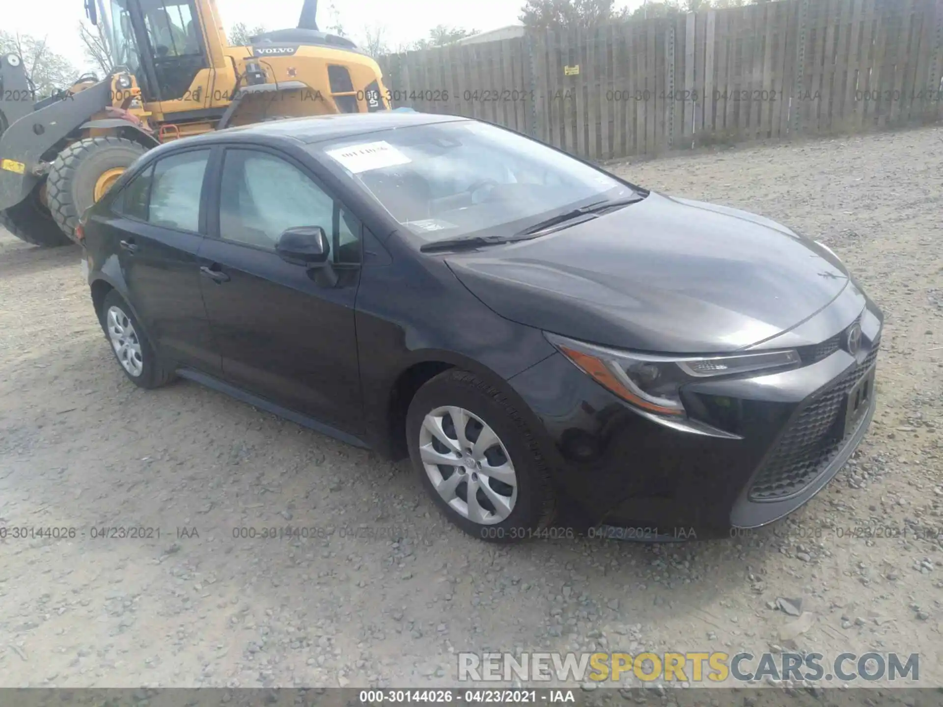 1 Photograph of a damaged car JTDEPRAE8LJ013934 TOYOTA COROLLA 2020