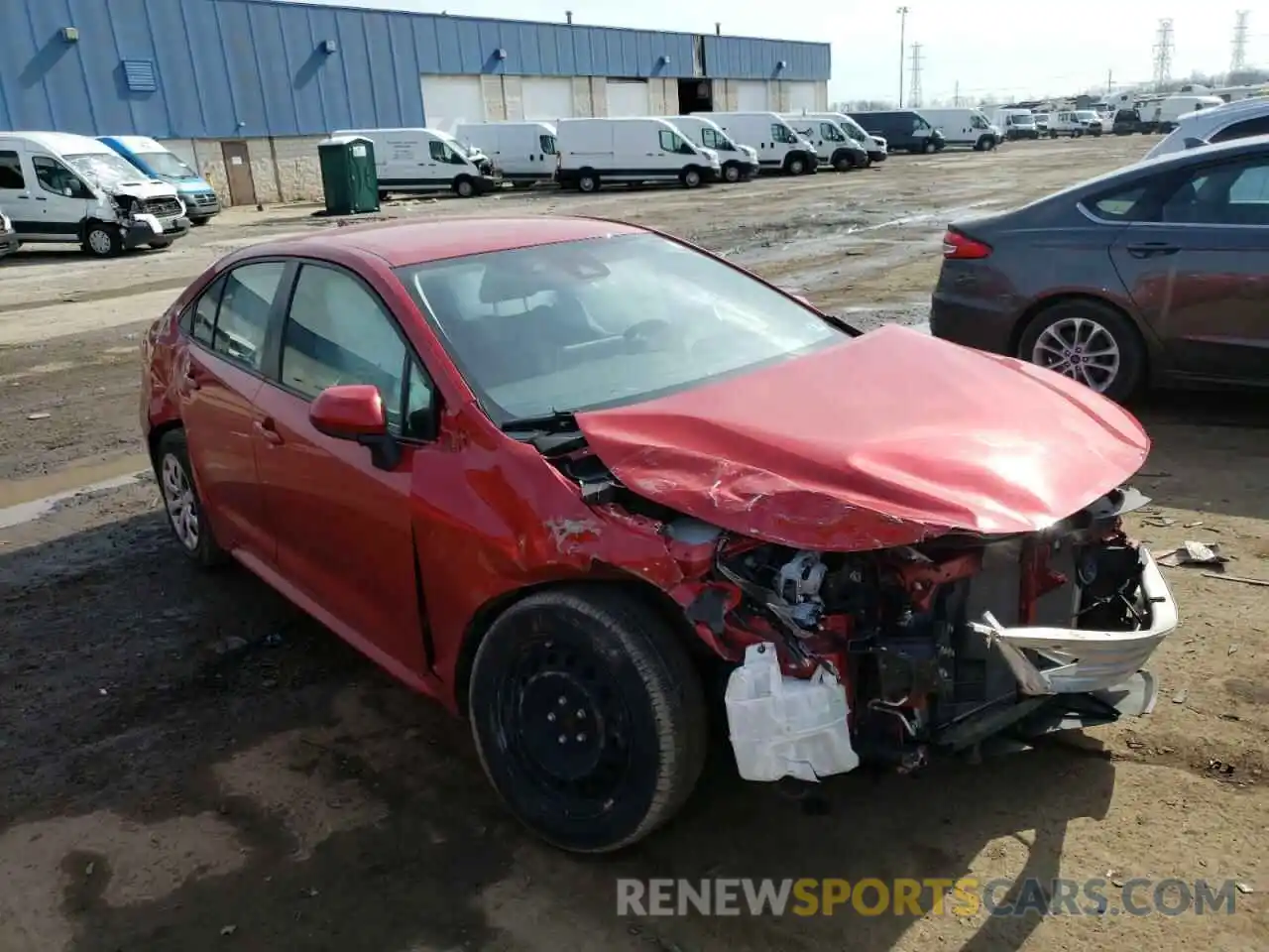 1 Photograph of a damaged car JTDEPRAE8LJ017546 TOYOTA COROLLA 2020