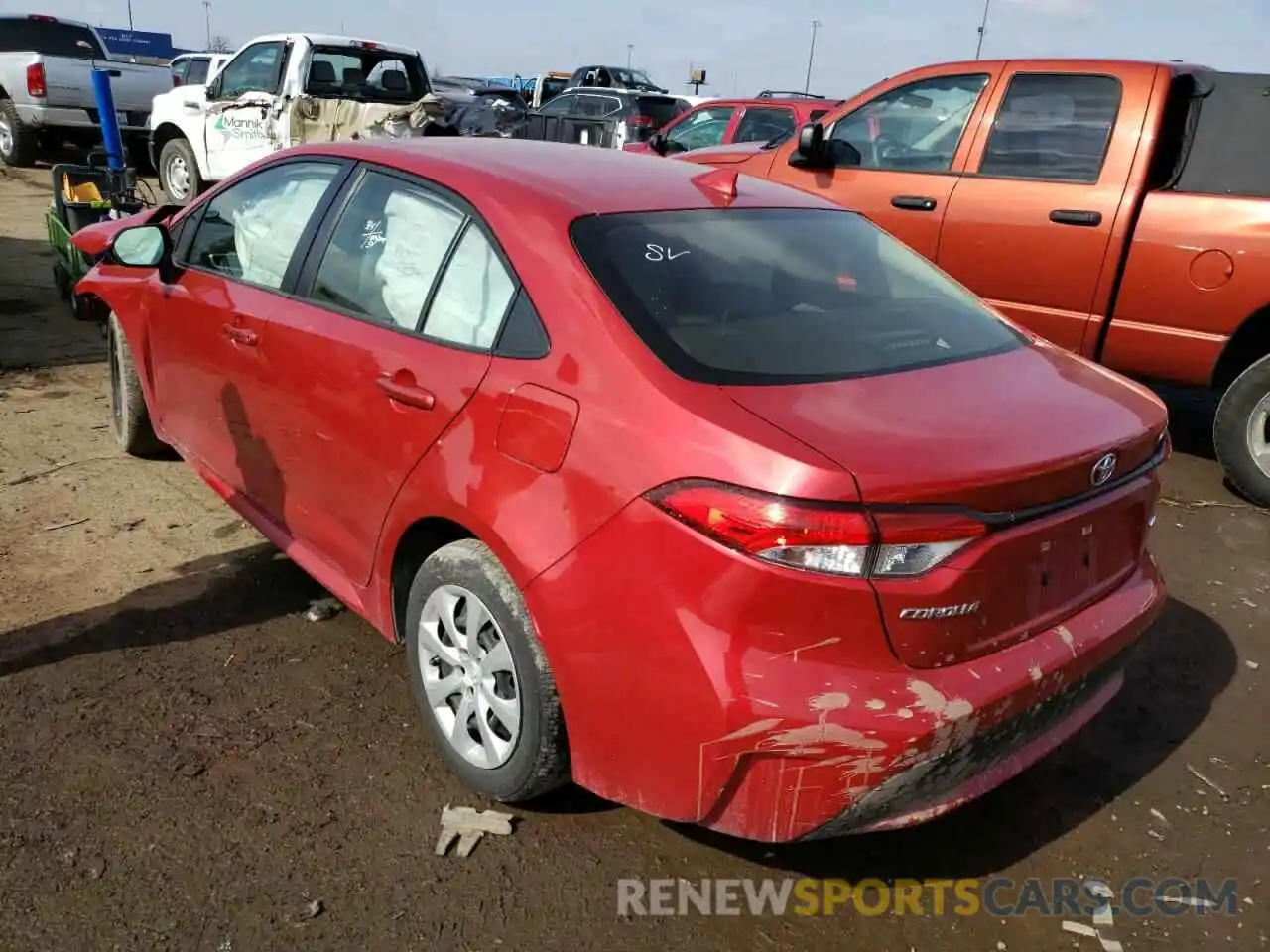 3 Photograph of a damaged car JTDEPRAE8LJ017546 TOYOTA COROLLA 2020