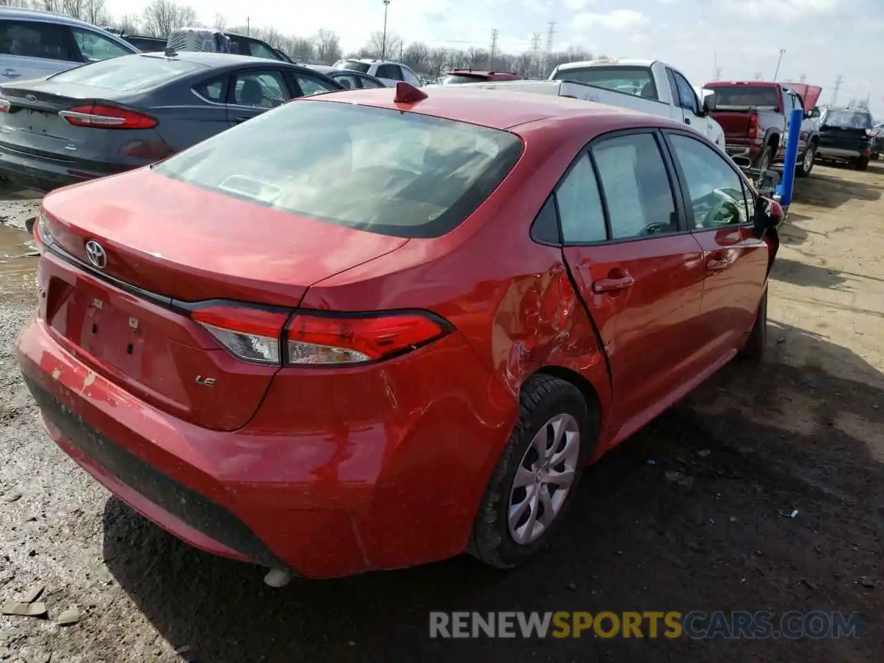 4 Photograph of a damaged car JTDEPRAE8LJ017546 TOYOTA COROLLA 2020