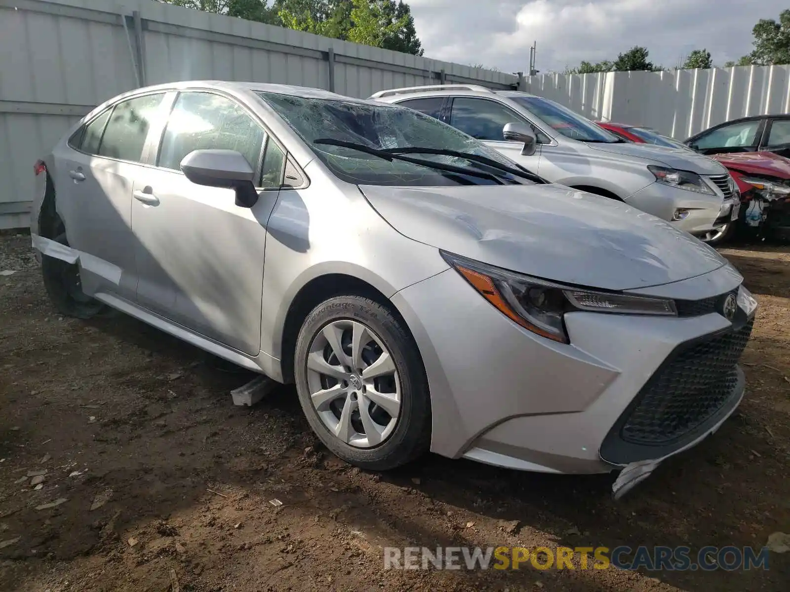 1 Photograph of a damaged car JTDEPRAE8LJ017563 TOYOTA COROLLA 2020