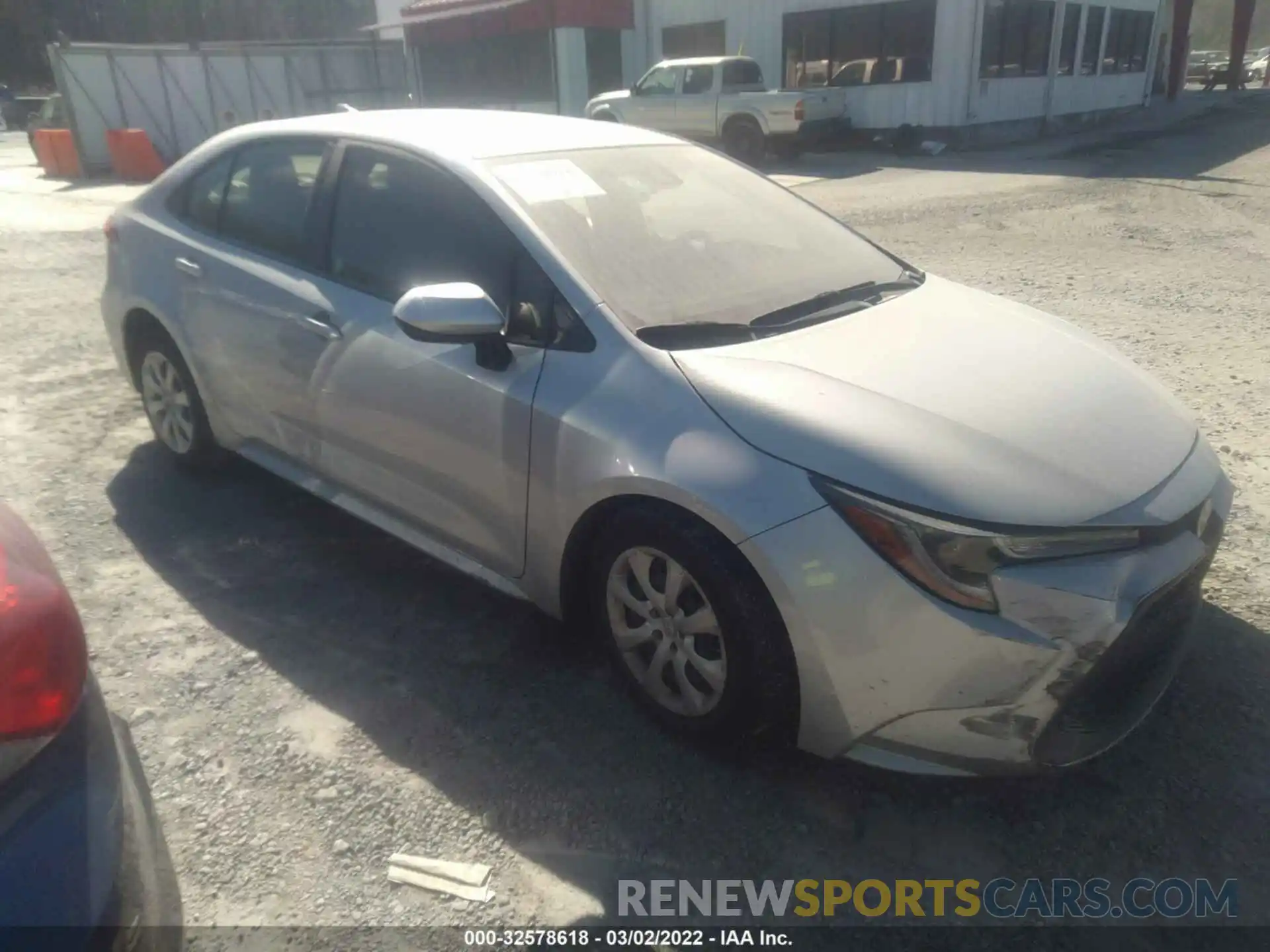 1 Photograph of a damaged car JTDEPRAE8LJ017787 TOYOTA COROLLA 2020