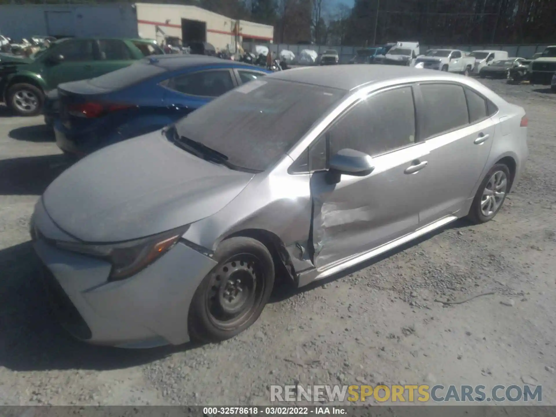 2 Photograph of a damaged car JTDEPRAE8LJ017787 TOYOTA COROLLA 2020