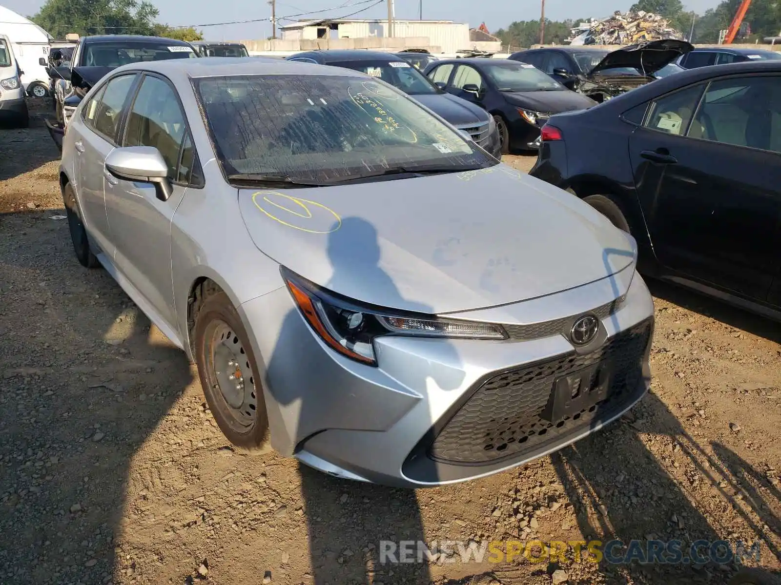 1 Photograph of a damaged car JTDEPRAE8LJ018535 TOYOTA COROLLA 2020