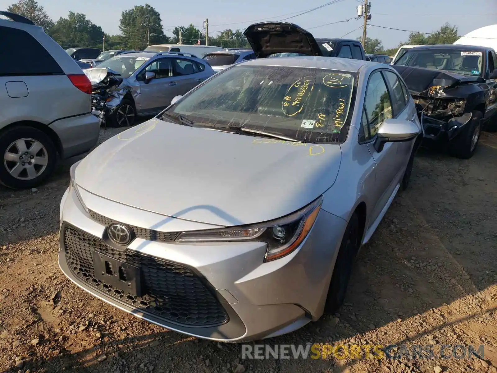 2 Photograph of a damaged car JTDEPRAE8LJ018535 TOYOTA COROLLA 2020