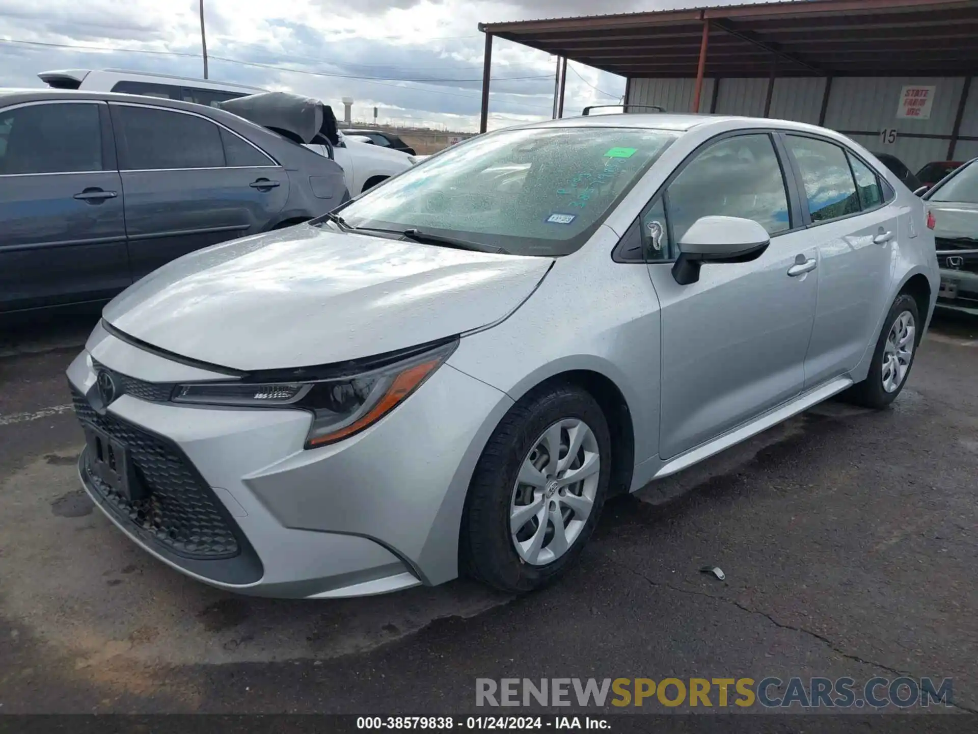 2 Photograph of a damaged car JTDEPRAE8LJ018681 TOYOTA COROLLA 2020