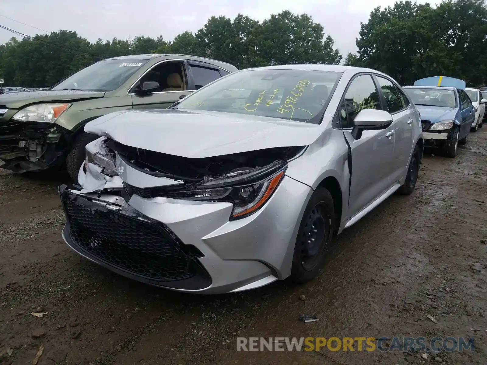 2 Photograph of a damaged car JTDEPRAE8LJ018857 TOYOTA COROLLA 2020