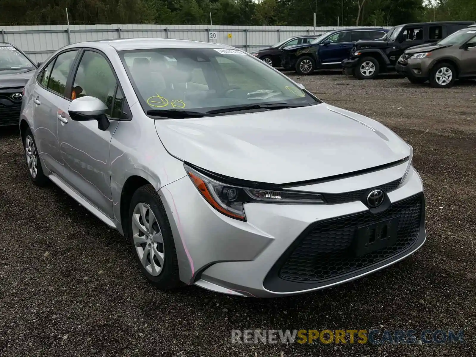 1 Photograph of a damaged car JTDEPRAE8LJ019796 TOYOTA COROLLA 2020