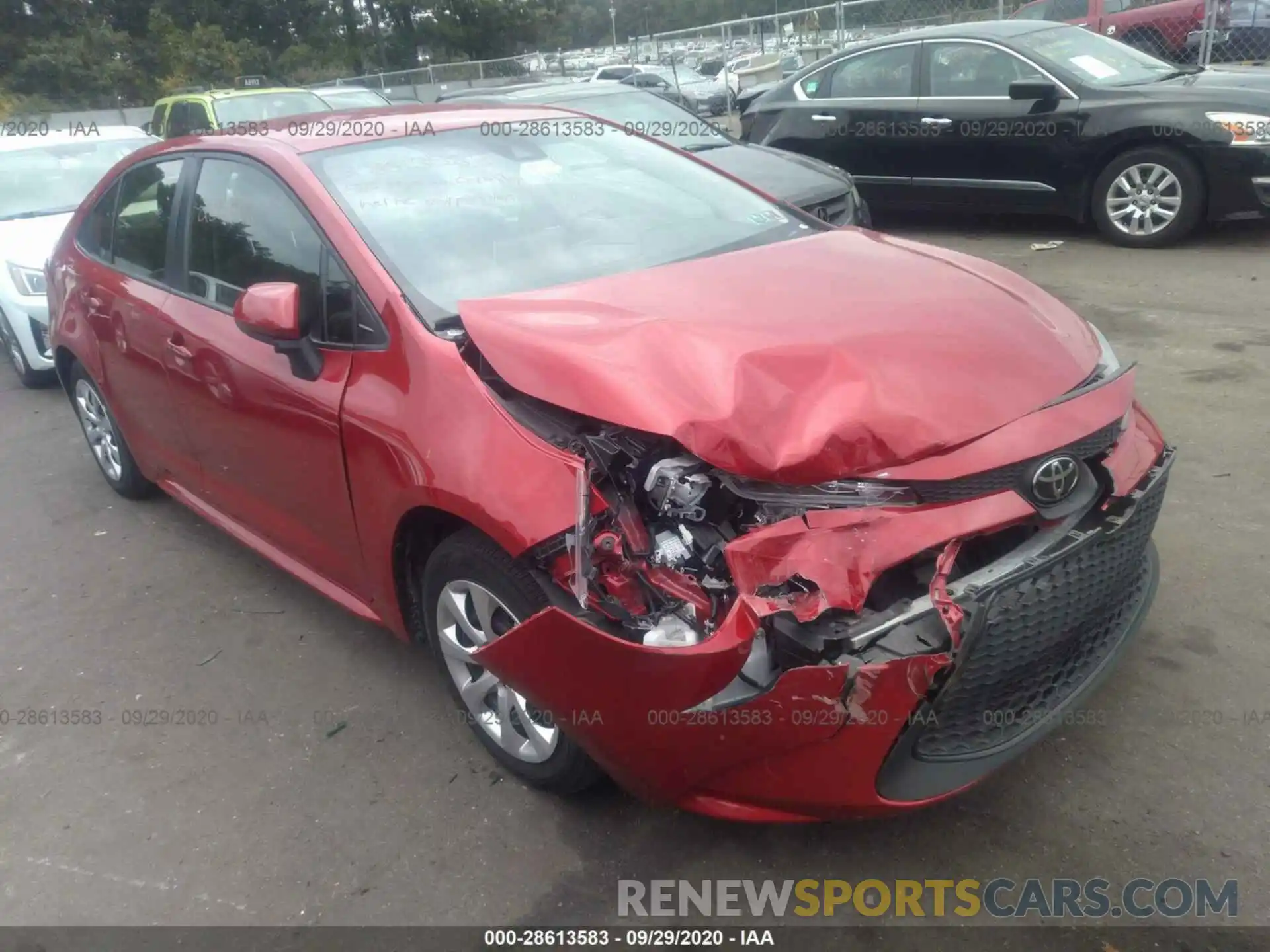 1 Photograph of a damaged car JTDEPRAE8LJ019801 TOYOTA COROLLA 2020