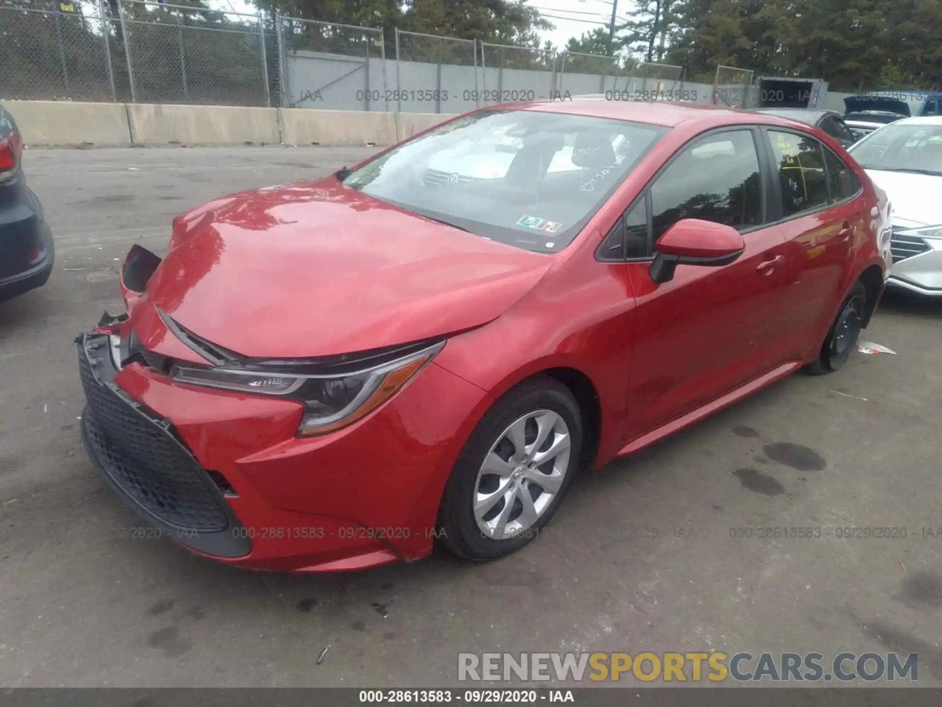 2 Photograph of a damaged car JTDEPRAE8LJ019801 TOYOTA COROLLA 2020